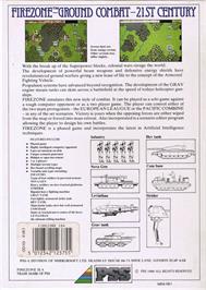 Box back cover for Firezone on the Commodore 64.