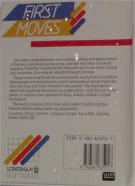 Box back cover for First Moves on the Commodore 64.