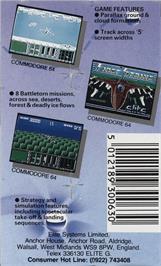 Box back cover for First Strike on the Commodore 64.