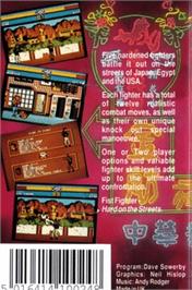 Box back cover for Fist Fighter on the Commodore 64.
