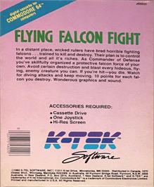 Box back cover for Flying Falcon Fight on the Commodore 64.
