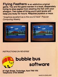 Box back cover for Flying Feathers on the Commodore 64.