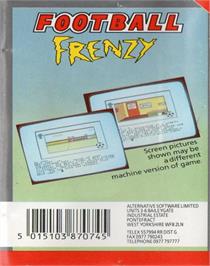 Box back cover for Football Frenzy on the Commodore 64.
