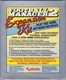Box back cover for Football Manager 2 - Expansion Kit on the Commodore 64.