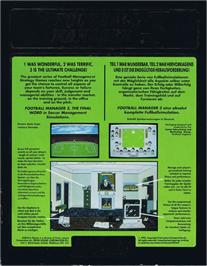 Box back cover for Football Manager 3 on the Commodore 64.