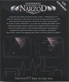 Box back cover for Fortress Of Narzod on the Commodore 64.