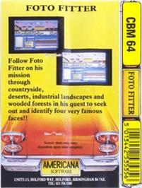 Box back cover for Foto Fitter on the Commodore 64.