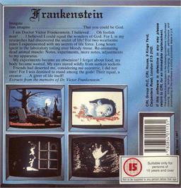 Box back cover for Frankenstein (CRL) on the Commodore 64.