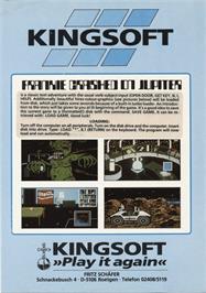 Box back cover for Frankie Crashed On Jupiter on the Commodore 64.