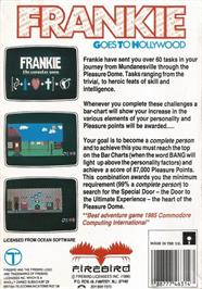 Box back cover for Frankie Goes To Hollywood on the Commodore 64.