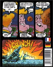 Box back cover for Freddy Hardest in South Manhattan on the Commodore 64.