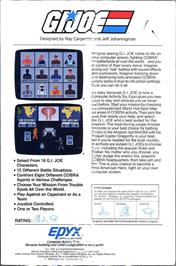 Box back cover for G.i. Joe - A Real American Hero on the Commodore 64.