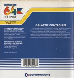 Box back cover for Galactic Controller on the Commodore 64.
