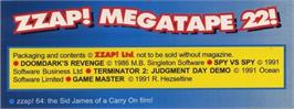 Box back cover for Game-Master on the Commodore 64.