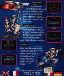 Box back cover for Game Over 2 on the Commodore 64.