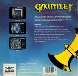 Box back cover for Gauntlet on the Commodore 64.