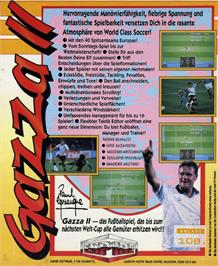 Box back cover for Gazza 2 on the Commodore 64.