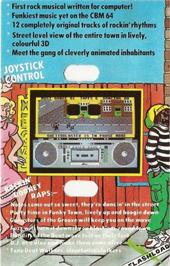 Box back cover for Ghetto Blaster on the Commodore 64.