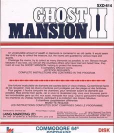 Box back cover for Ghost Mansion 2 on the Commodore 64.
