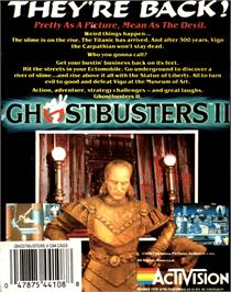 Box back cover for Ghostbusters II on the Commodore 64.