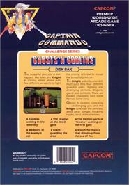Box back cover for Ghosts 'n Goblins on the Commodore 64.