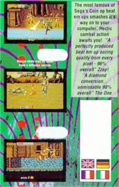 Box back cover for Golden Axe on the Commodore 64.