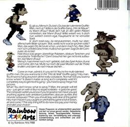 Box back cover for Graffiti Man on the Commodore 64.