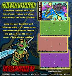 Box back cover for Greenrunner on the Commodore 64.