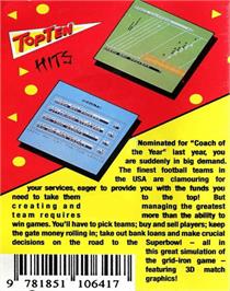 Box back cover for Grid Iron on the Commodore 64.