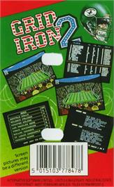 Box back cover for Grid Iron 2 on the Commodore 64.