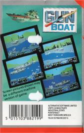 Box back cover for Gunboat on the Commodore 64.