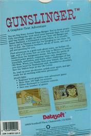 Box back cover for Gunslinger (Fantasy Computerware) on the Commodore 64.