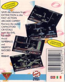 Box back cover for Hawk Storm on the Commodore 64.