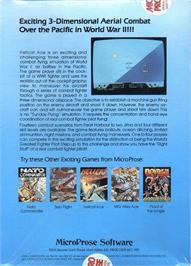 Box back cover for Hellcat Ace on the Commodore 64.
