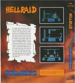 Box back cover for Hellraid on the Commodore 64.