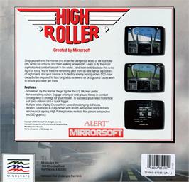 Box back cover for High Roller on the Commodore 64.