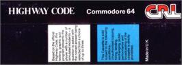 Box back cover for Highway Code on the Commodore 64.