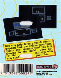 Box back cover for Hocus Focus on the Commodore 64.