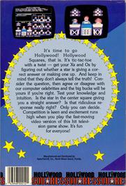 Box back cover for Hollywood Squares on the Commodore 64.