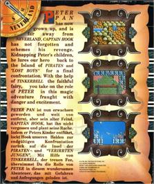 Box back cover for Hook on the Commodore 64.