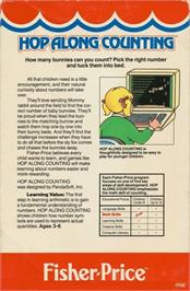 Box back cover for Hop Along Counting on the Commodore 64.