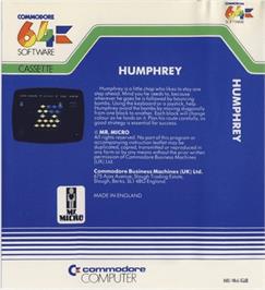 Box back cover for Humphrey on the Commodore 64.