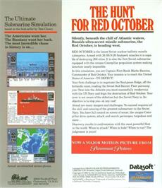 Box back cover for Hunt for Red October, The (Movie - 1990) on the Commodore 64.