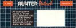 Box back cover for Hunter Patrol on the Commodore 64.