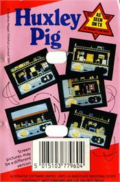 Box back cover for Huxley Pig on the Commodore 64.