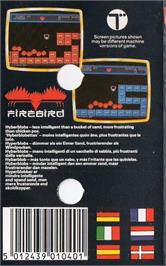 Box back cover for Hyber Blob on the Commodore 64.
