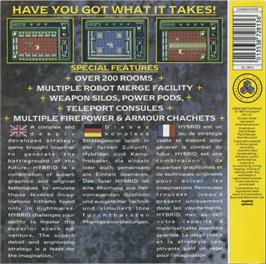 Box back cover for Hybrid on the Commodore 64.