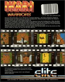 Box back cover for Ikari Warriors on the Commodore 64.