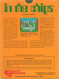 Box back cover for In The Chips on the Commodore 64.