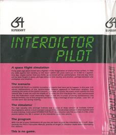 Box back cover for Interdictor Pilot on the Commodore 64.